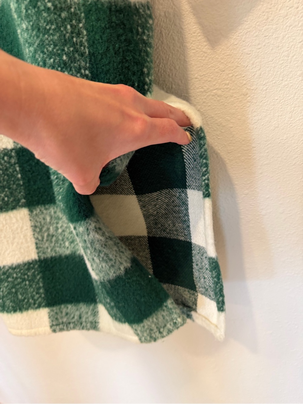 Zara Green and White Buffalo Check Long Shacket - Picture 13 of 14